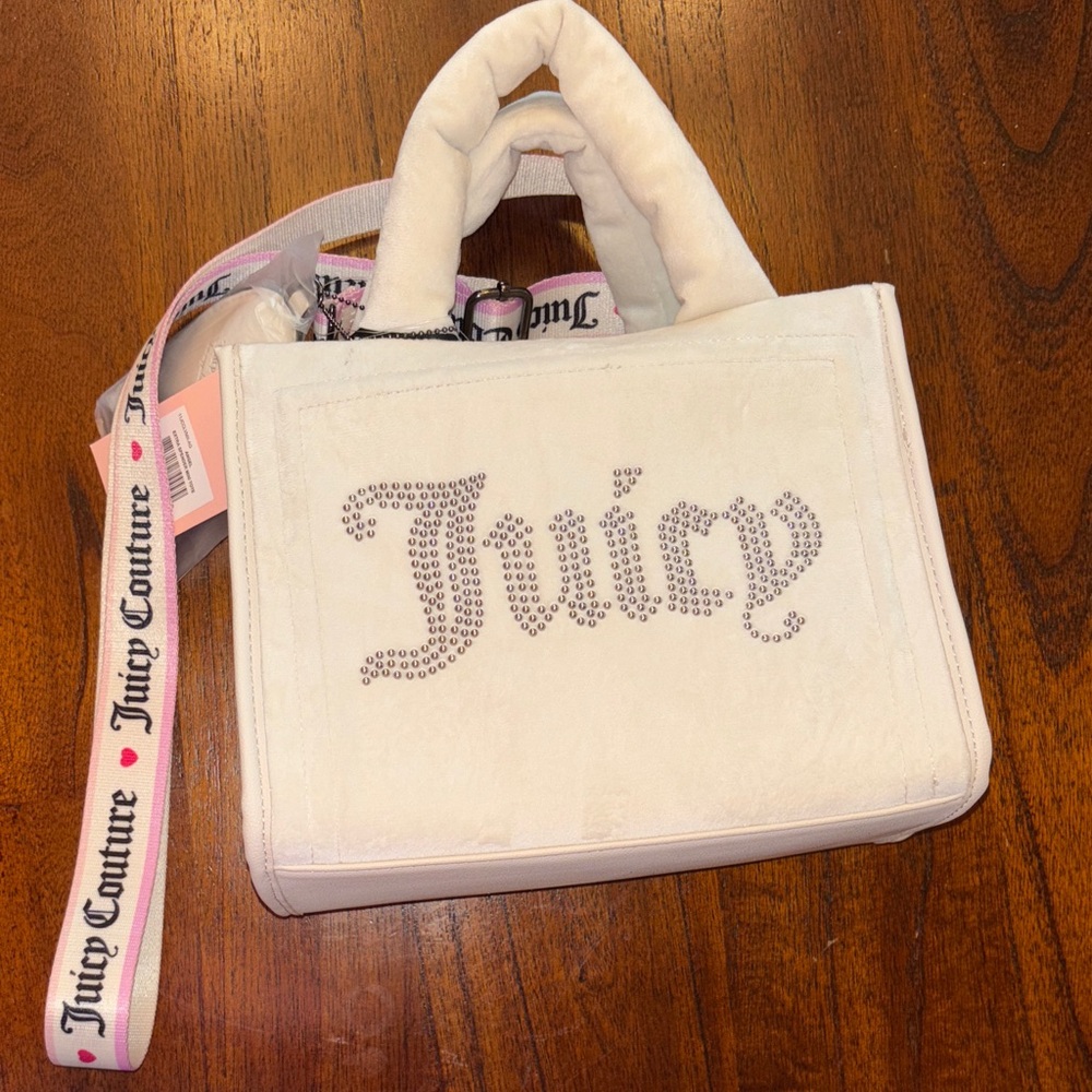 NWT Juicy Couture Angel Extra Velour Spender Mini Tote